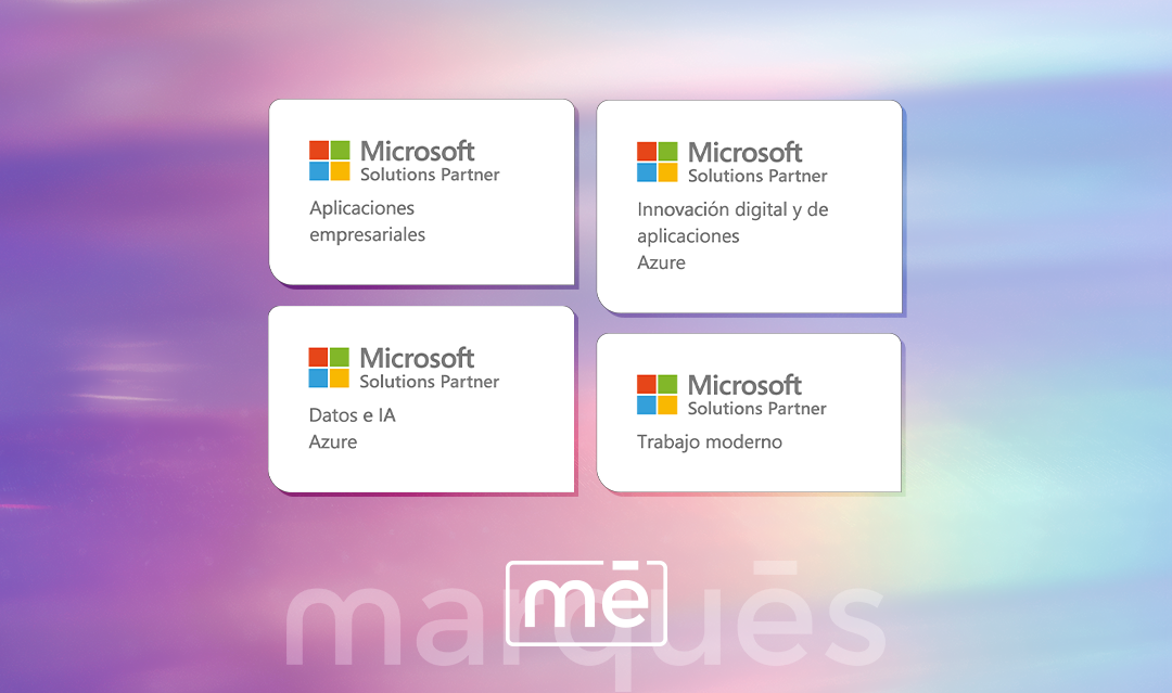 Insignias de Marqués como partners de Microsoft.